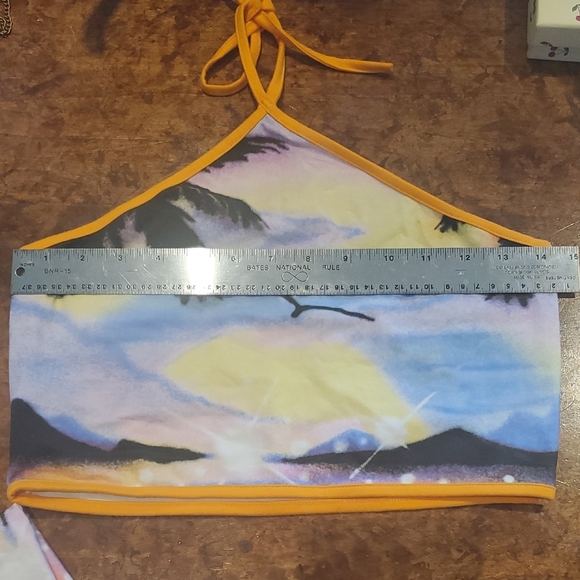 Sunset Print Halter Top and Skirt Set - Picture 9 of 11